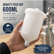 Genuine ANEST IWATA PCG-6P-3 600ml Plastic Gravity Feed Spray Gun Cup G3/8