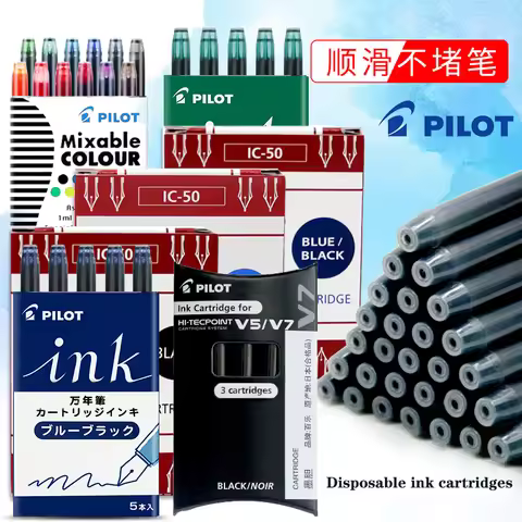 Pilot IC-50 Disposable Ink Cartridge 78G Fountain Pen Calligraphy Ink Straight Liquid V5/V7 Gel Pen 
