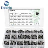 Component Box 2N222/In-Line pcs Kit Triode C1815// S8050 Transistor 900 Pieces A1015 PL49