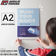 ACRYLIC BROCHURE Holder ACRYLIC STICK/ ACRYLIC Sign Holder A2