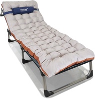 RESTAR ที่นอน เตียงนอน เตียงพับได้ เตียงนอนพับได้ 4 ขา สีเทาดำ รุ่น Moly พร้อมเบาะนวม