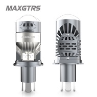 MAXGTRS Dual Lens H4 LED Headlight Mini Projector Lens LED HBS 9003 Auto Lamp 11000LM 50W