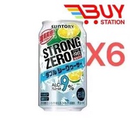 三得利-STRONG 0糖類雙重青檸味超 Hi 啤酒 / 果酒 (酒精度 9%) 雞尾酒350ml X6[平行進口] 210912