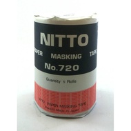 NITTO TAPE เทปกระดาษกาว No.720 แพ็ค5ม้วน (จำนวน 10แพ็ค)