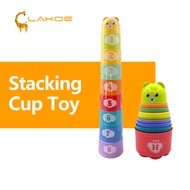 Lakoe Baby Stacking Cup Toy Stacking Building Block Cup Towe Creative Stacking Cups Kids Early Learn