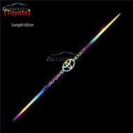 ACEKOGO 1Pc Car Sticker Colorful Laser Decoration Stickers Reflective Waterproof Accessories for Toyota Vios Rush Raize Big Body Wigo Hilux Hiace Commuter Corolla Cross Calya Wish Sienta Supra Estima Noah Avanza Prius Innova Dyna Harrier Rav4