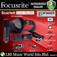 Focusrite Scarlett Solo Studio 4th Generation Recording Bundle Package (4 Generation)