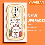 YIWESAN เคสสำหรับ Redmi Note 8 Pro เคสโทรศัพท์กันกระแทกฤดูใบไม้ร่วงรอบคลุมรูปแบบแครอทรูปกระต่ายน่ารักสำหรับเคสโทรศัพท์