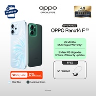 OPPO Reno14 F 5G 24 (12+12GB)+256GB / 24-Months Local Warranty / 6000mAh + 45W SUPERVOOC / eSIM / AI