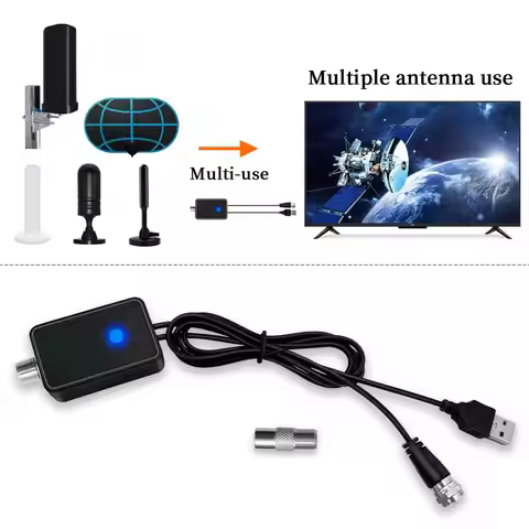 High definition digital TV antenna enhanced amplifier terrestrial wave HDTV DVB-T/T2 ISDB-T, DMB-T/H