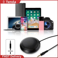 USB/3.5mm Conference Microphone Anti-Slip Base 360 Omnidirectional Condenser Mic for Video Conferenc