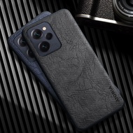 Case for Poco X5 Pro F5 Pro Luxury Cracked Faux leather Phone cover funda for  Poco F5 Pro case capa