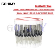 100 Pieces 1N4007 1N5819 1N4001 UF4007 FR107 FR157 FR207 1N4004 1N4937 HER107 RL207 1N5817 1N5399 DO
