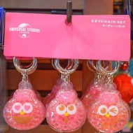 🆕️ 3pcs set USJ Universal Studios Japan Sesame street Moppy keychain with puni puni Squishy keychain