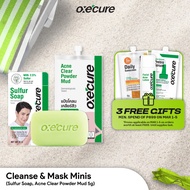OXECURE Cleanse & Mask Minis (Sulfur Soap & Mud) Acne Skincare
