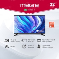 MEGRA Android TV 40 Inch / TV 32 Inch LED Television UHD 4K TV Smart TV powered by Android 超高清智能电视机