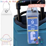CHIHIRO Cruise Luggage Tag Holders, Steel Wire Cable Loop Waterproof Suitcase Label Holder, Essentia