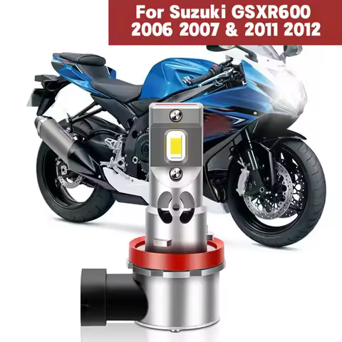 For Suzuki GSXR600 2006 2007 & 2011 2012 Super Bright LED H11 Motorcycle Headlight Moto Motorbike Sc