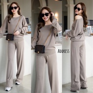 Address Airport look ✈️เซตเสื้อไหมพรม มาพร้อมกางเกงขายาว CARDIGAN_NISTA