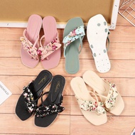 Yamina Women's Flat Shoes Kasut Wanita Sandal Flower