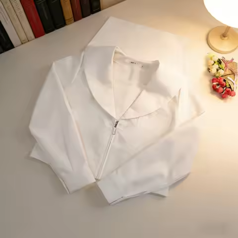 Japanese JK Sailor Uniform Top, Kanto / Sapporo / Kansai Collar,Plain Black&White No Accessories,Sin