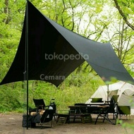 TENDA Hexagonal flysheet 450 x 600cm - hexagonal flesheet - camping flysheet 4.5 x 6 mtr - outdoor f
