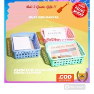 Promo 3 Pics Multipurpose Plastic Square Basket Letter Holder Stationary Box Vegetable Box Accessori