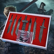 [WONDER-X] Final Fantasy 7 FF7 Sword Box Set Keychain Necklace Pendant Anime Gaming Collectible Gift
