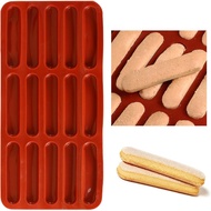 Finger Biscuit Silicone Mould Cereal Bars Baking Mould Non-stick Chocolate Bar Mold for Cnady Eclair