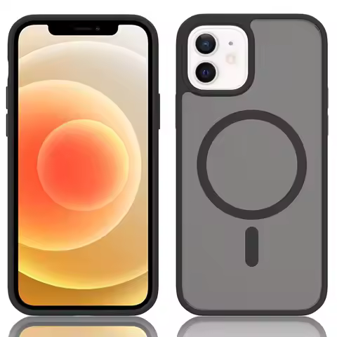 Ultra-Thin for MagSafe Compatible Case for iPhone 12 Pro - TPU/PC Silky Smooth Touch Wireless Chargi