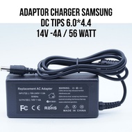Samsung 14V 4A 56 Watt DC Tips 6.0*4.4 Charger Adapter Notebook Laptop with Power Cable Charger Comp