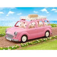 【car series〈pink〉8-seater★Sylvanian Families】Japan〈You can ride a lot! Picnic Wagon〉 Car, Wagon, Camper, Camping Outdoor, exploration, leisureシルバニア 車 ピンク
