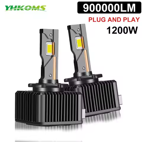 YHKOMS 1:1 D3S LED D1S D2S D4S Led Car Headlight 1200W 900000LM faros HID D1R D2R D3R D4R Canbus Xen
