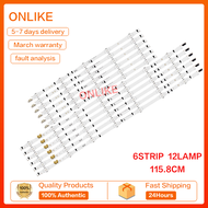 หลอดแบล็คไลท์ ทีวี SAMSUNG ซัมซุง 55" นิ้ว 6แถว 12ดวง ยาว 115.8CM รุ่น UA55J5088AJ UA55H6300 LH55DME