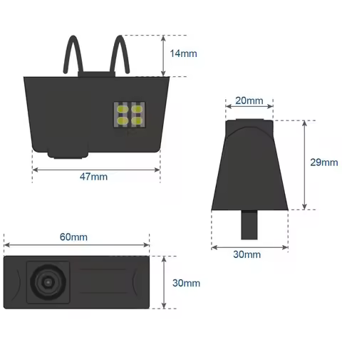 Classy-Car HD CCD Auto Car Reverse Rear View Camera License Plate Waterproof Parking For Ford Transi