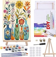 MaiMMaledy Paint by Numbers Kit 8Lx12W inch for Adults Beginners Canvas Pictures with Framed Drawing