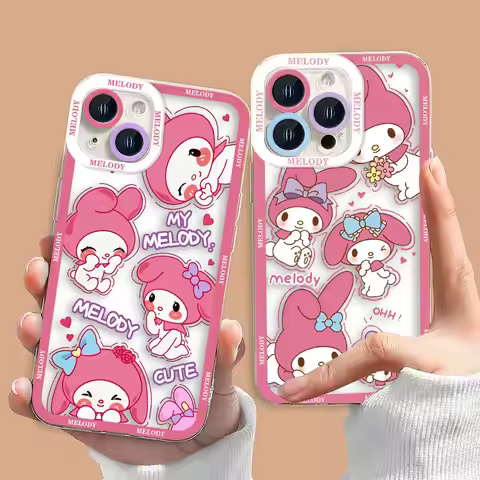 Pink Rabbit My M-Melody Clear Phone Case For VIVO S1 Z1X V20 V21 V21E V23 V23E V25 V27 V27E V29E V30