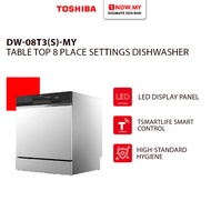 TOSHIBA Table Top 8 Place Settings Dishwasher DW-08T3(S)-MY​​​​​​​ | Efficiently Eco Hygiene Matters