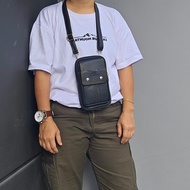 2 in 1 กระเป๋าคาดเข็มขัด มีสายสพาย ใส่ของได้เยอะ สายปรับสั้นยาวได้ หนังPU กันน้ำอย่างดี แบรนด
