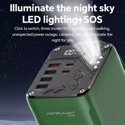 60000mAh Portable Power Station 22.5W Power Bank Fast Charging External Battery Outdoor Camping Powe