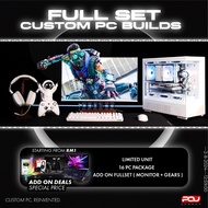 PCU FULL SET BUDGET CUSTOM GAMING PC / RTX 3050 4060 4070 / RX 6600 7600 XT / AMD RYZEN 5 5500 5600 
