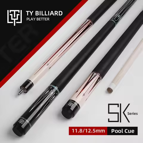 High Quality TY Brand SK Series Pool Cue Stick 12.5mm/11.8mm Tip Optional North American Maple Shaft