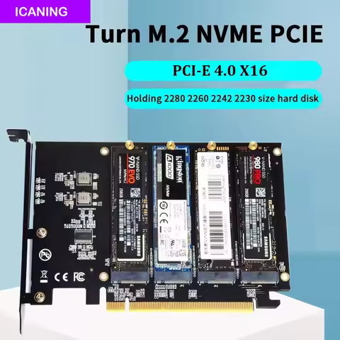 M.2 NVME to PCIe 4.0 3.0 Adapter M.2 SSD Gen4 PCIe 4.0 PC Motherboard X1 X4 X8 X16 Expansion Card Fo