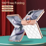 Luxury Leather Diamond Phone Case For Xiaomi Mix Flip 2 Flip2 FLIP2 5G Ring Holder Protective Shockp