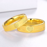 Original 916 gold Heartbeat Male and Female Couple Ring Accessories Jewelry Gifts