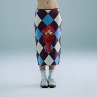 BLACKDOG BKK - RS2416 - Printed lobster skirt - กระโปรงผ้ายืดพิมพ์ลาย