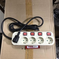PDU Converter C14 to Eu Plug 4 Socket swtich Socket + Cable Most