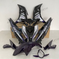 VELOZI BODY COVER SET LC135 YAMAHA V2 JUPITER MX BATIK PURPLE BLACK