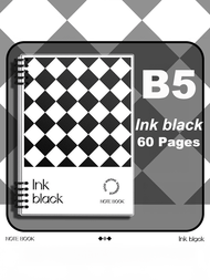 1本b5經典棋盤套彩印環保活頁筆記本/最多容納60張活頁紙,有多種顏色可以選擇,可以自由更換/非常適合學生、工作人士記錄各種事情、草圖、筆記等等