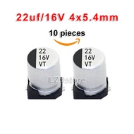 10pcs SMD Aluminum Electrolytic Capacitor 16V22UF 4*5.4mm 16V 22uF 4x5.4mm 22uF/16V new original